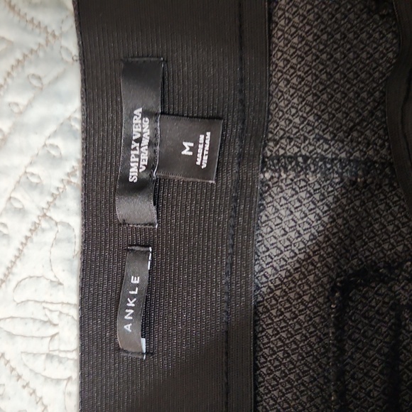 Womens Size medium elastic waist charcoal gray pants to ankles - Picture 3 of 4